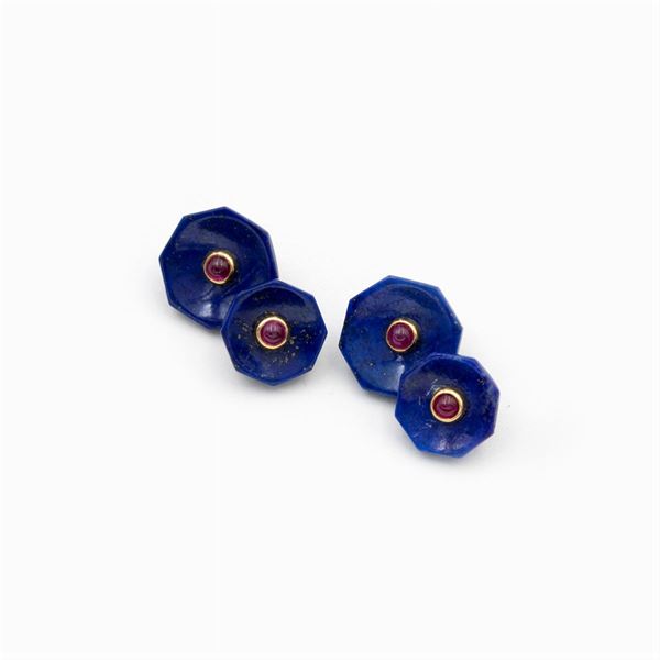 18kt yellow gold Octagonal cufflinks