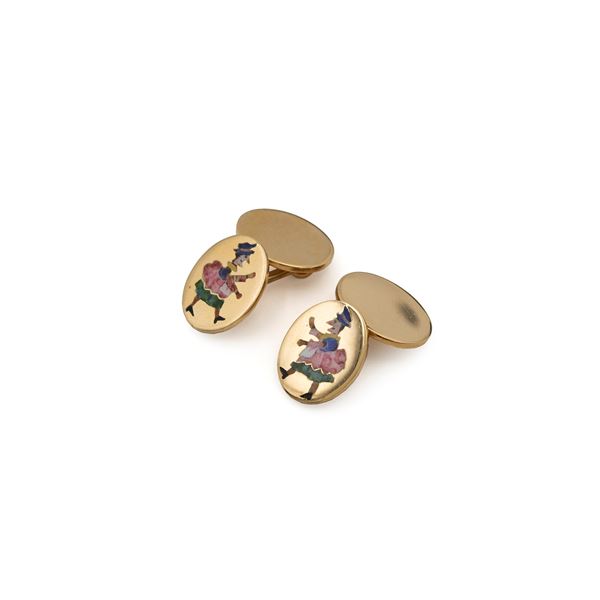 18kt yellow gold Oval cufflinks  - Auction Fine Jewels Watches and Fashion Vintage - Colasanti Casa d'Aste