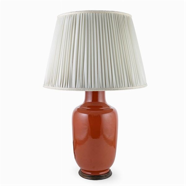 Electrified monochrome glazed ceramic vase