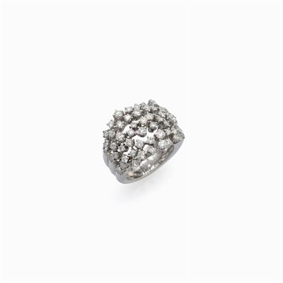 Anello in Oro Bianco 18kt e Diamanti
