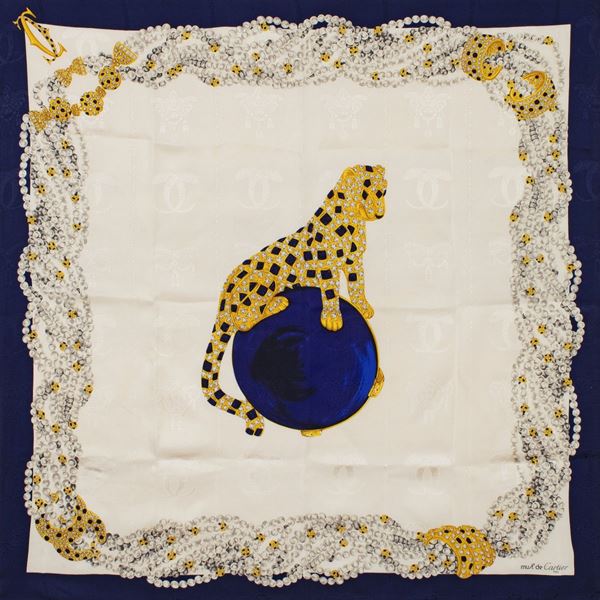 Cartier Panthere collection vintage scarf