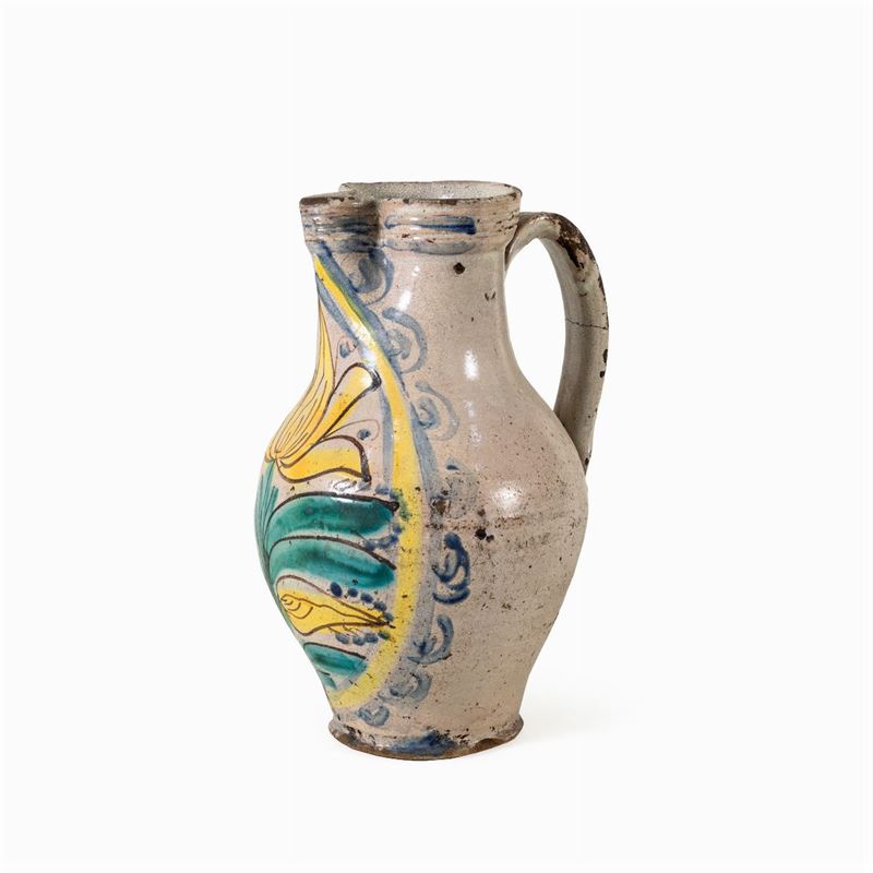 Caraffa in Maiolica Policroma