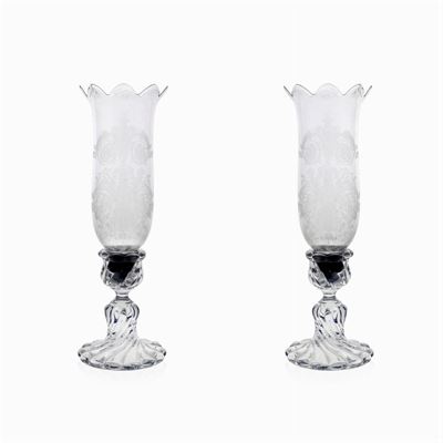 Baccarat, Coppia di Candelieri in Cristallo