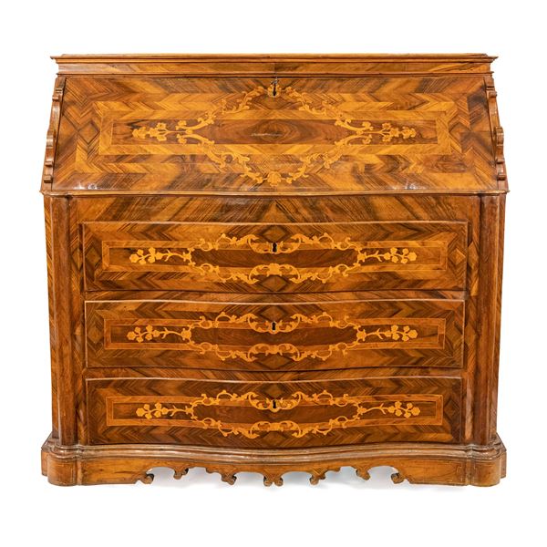 Chest of drawers in various woods  (Emilia, 18th century)  - Auction Old Master Paintings, Furniture, Sculpture and Works of Art - Colasanti Casa d'Aste