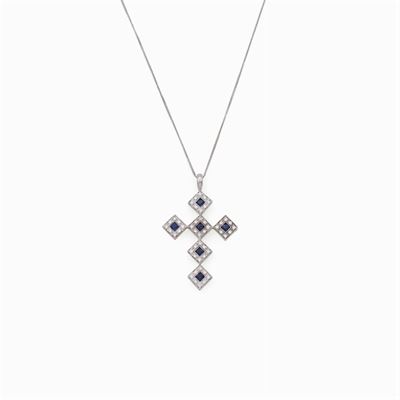 Salvini Pendente Croce in Oro Bianco 18kt