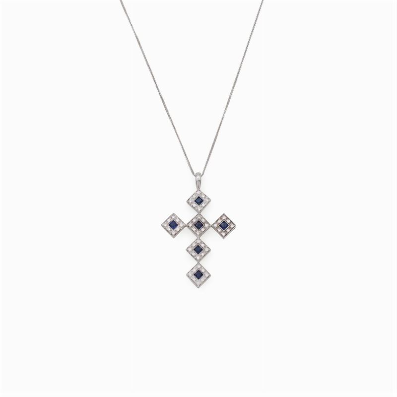 Salvini Pendente Croce in Oro Bianco 18kt