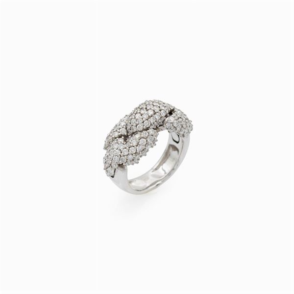 18kt white gold and diamonds Jointed ring