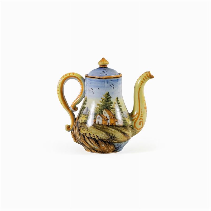 Caffettiera in Maiolica Castelli