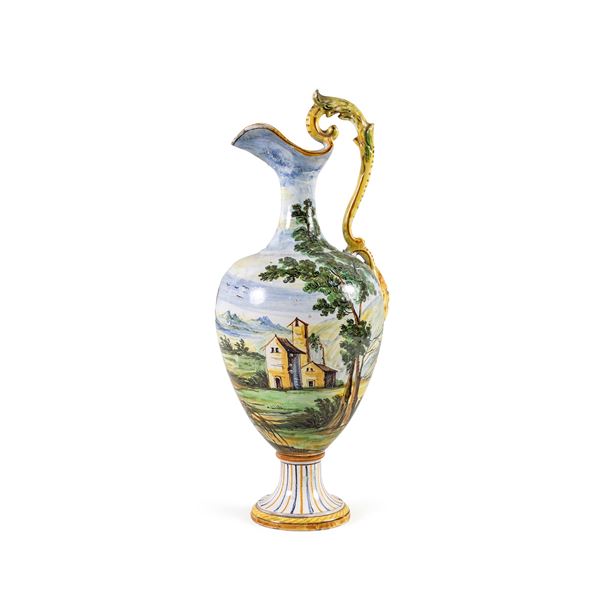 Versatoio in ceramica Castelli  (XX Sec.)  - Asta Dipinti Antichi, Arredi, Sculture e Oggetti d'Arte - Colasanti Casa d'Aste