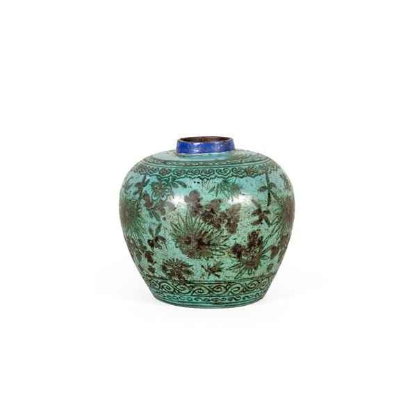 Piccolo vaso in gres smaltato  (Cina)  - Asta Dipinti Antichi, Arredi, Sculture e Oggetti d'Arte - Colasanti Casa d'Aste