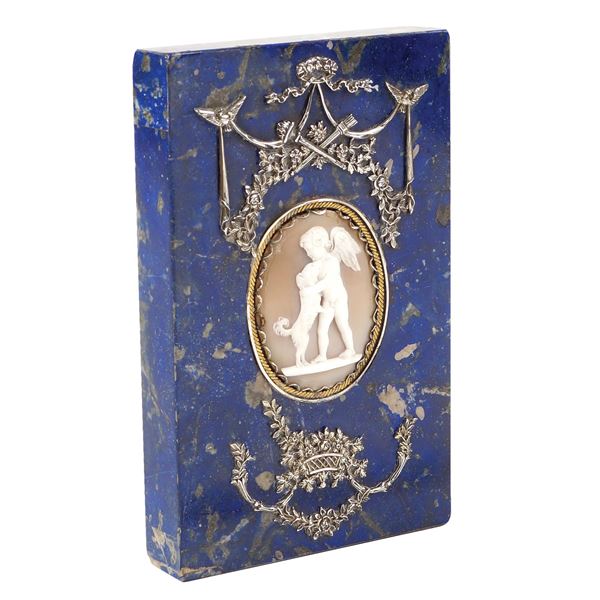 A lapis lazuli paper weight plaque  (19th century)  - Auction Old Master Paintings, Furniture, Sculpture and Works of Art - Colasanti Casa d'Aste