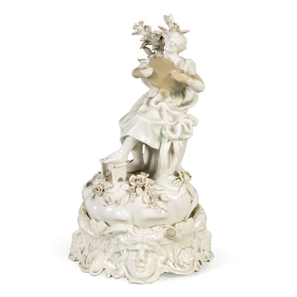 A white enamel ceramic group