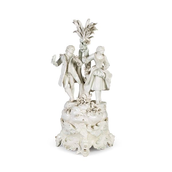 Gruppo in porcellana bianca  (Nove di Bassano, XVIII-XIX Sec.)  - Asta Dipinti Antichi, Arredi, Sculture e Oggetti d'Arte - Colasanti Casa d'Aste