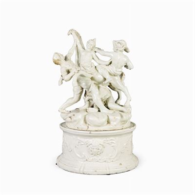 Gruppo in Ceramica Smaltata Bianca