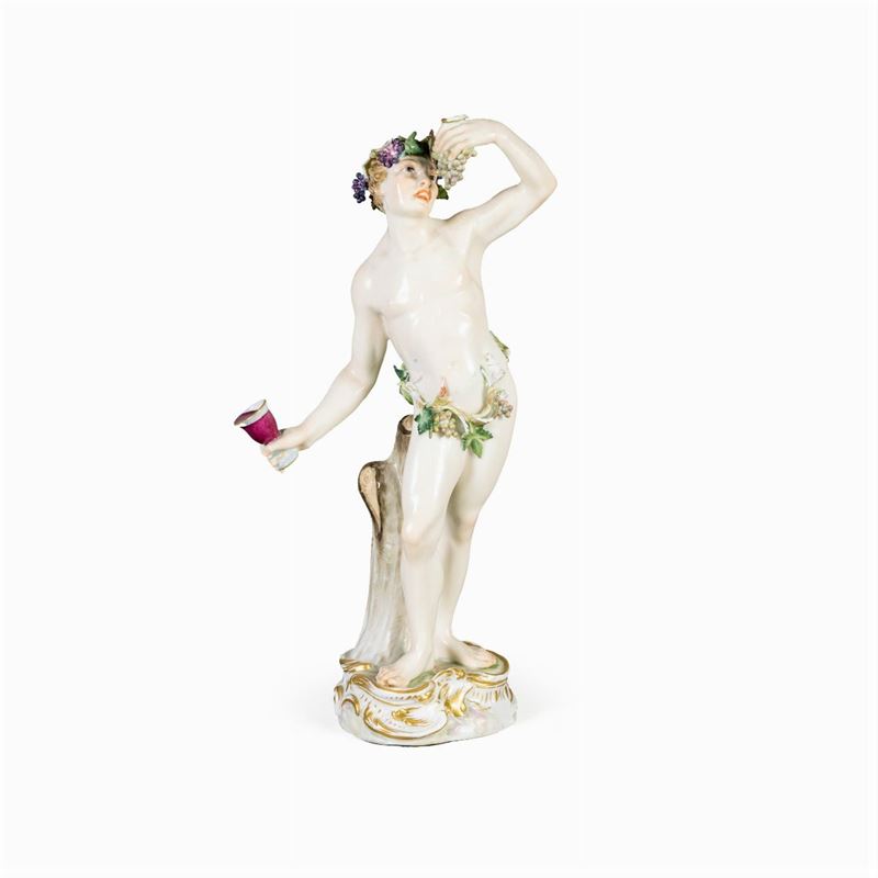 Meissen, Figura in Porcellana Policroma