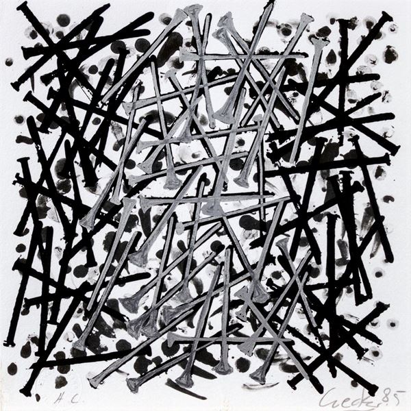 Günther Uecker  (Wendorf 1930)  - Asta Arte Moderna e Contemporanea - Colasanti Casa d'Aste