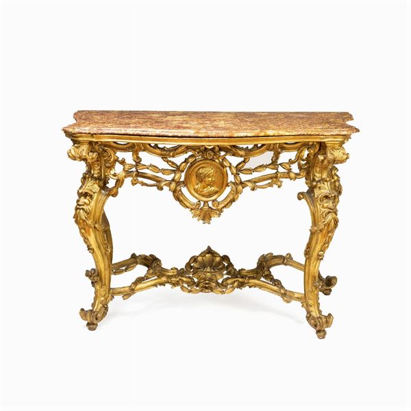 Console in legno dorato