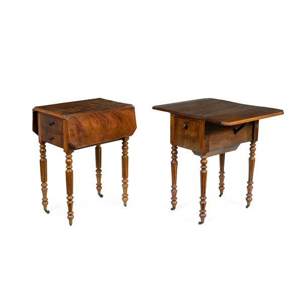Pair of mahogany bedside tables