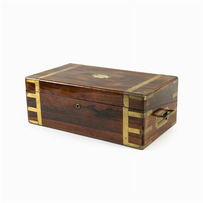 Scrittoio da Viaggio in Legno e Metallo