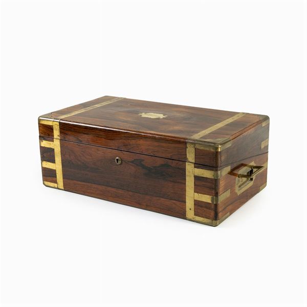 Wood and metal travel bureau desk