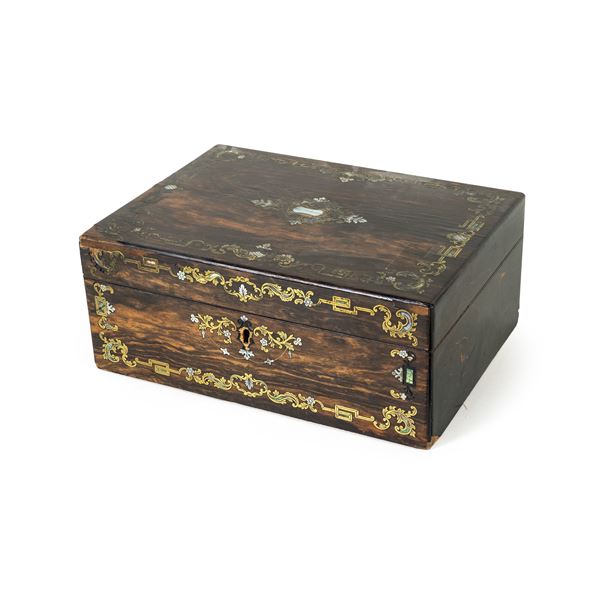 Wood and metal box  (England, 19th century)  - Auction Timed Auction Web Only - Colasanti Casa d'Aste