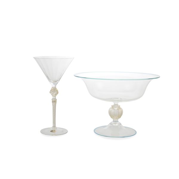 Group of glass objects (2)  (Murano, 20th century)  - Auction Fine Silver and the Art of the Table - Colasanti Casa d'Aste