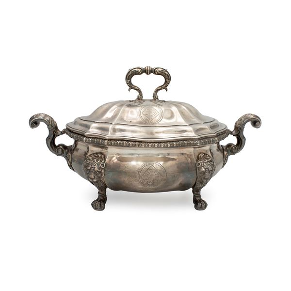 Silver soup tureen