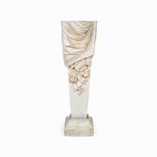 Erma in marmo bianco  (XIX Sec.)  - Asta Dipinti Antichi, Arredi, Sculture e Oggetti d'Arte - Colasanti Casa d'Aste