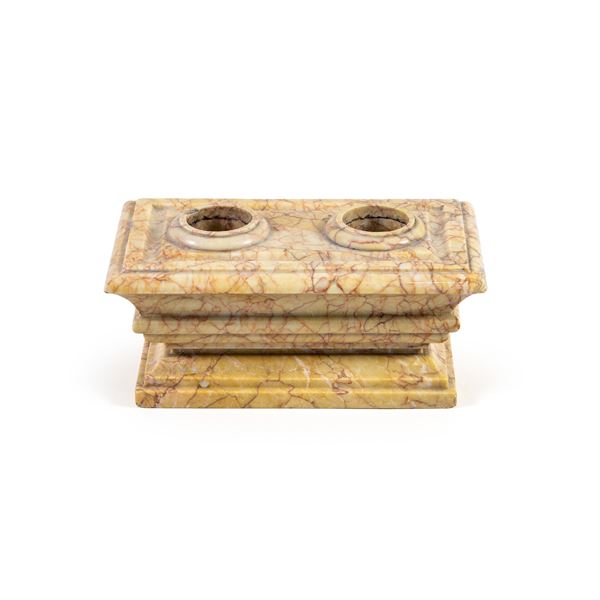 Marble inkwell  (20th century)  - Auction Old Master Paintings, Furniture, Sculpture and Works of Art - Colasanti Casa d'Aste