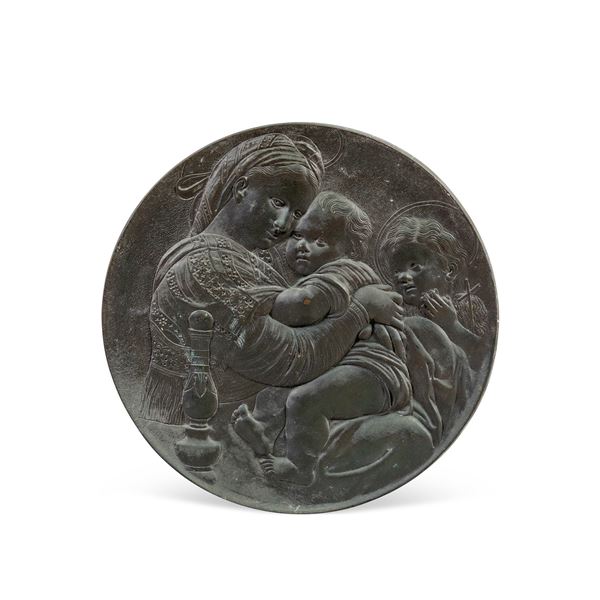 Burnished bronze Circular plaque  (20th century)  - Auction Old Master Paintings, Furniture, Sculpture and Works of Art - Colasanti Casa d'Aste