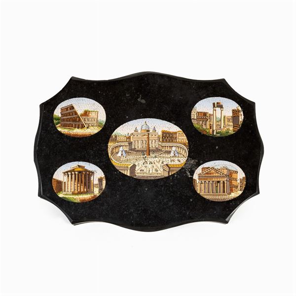 Marble and micromosaic Paperweight