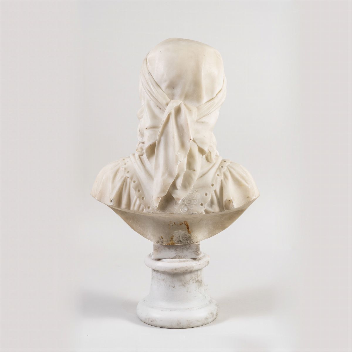 Busto Ritratto in Marmo Bianco Statuario
