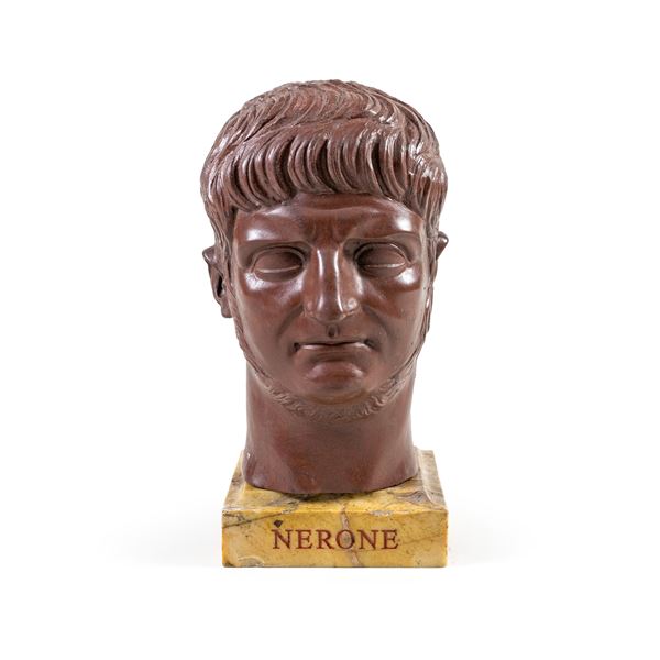 Antique red marble head  (19th-20th century)  - Auction Old Master Paintings, Furniture, Sculpture and Works of Art - Colasanti Casa d'Aste
