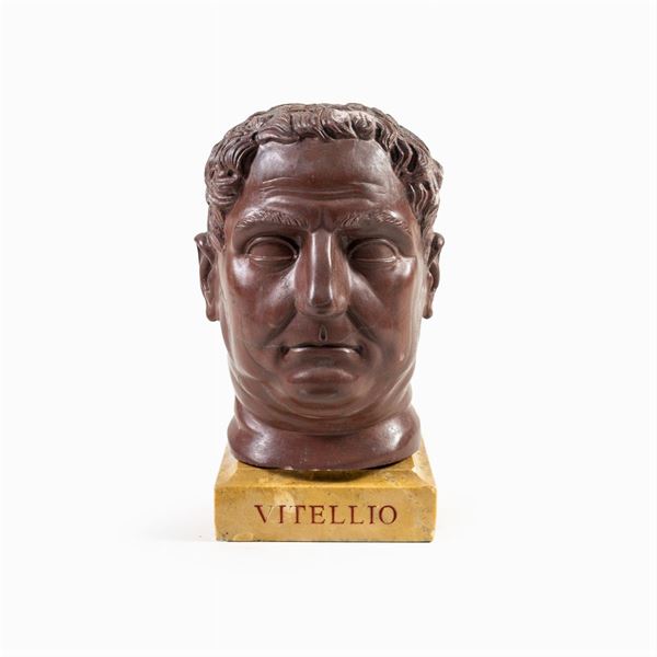 Testa in marmo rosso antico