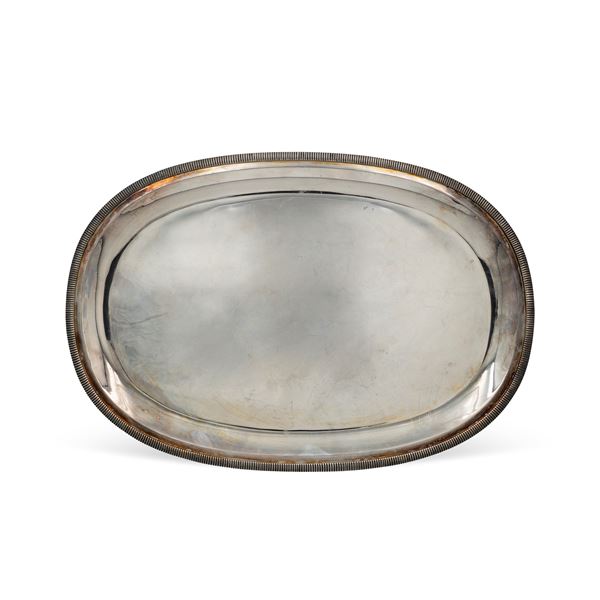 Oval silver tray