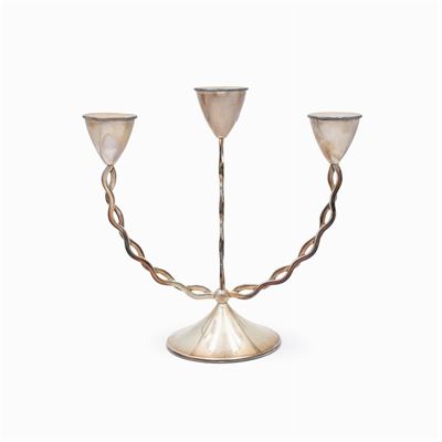 Candelabro in Argento a Tre Luci