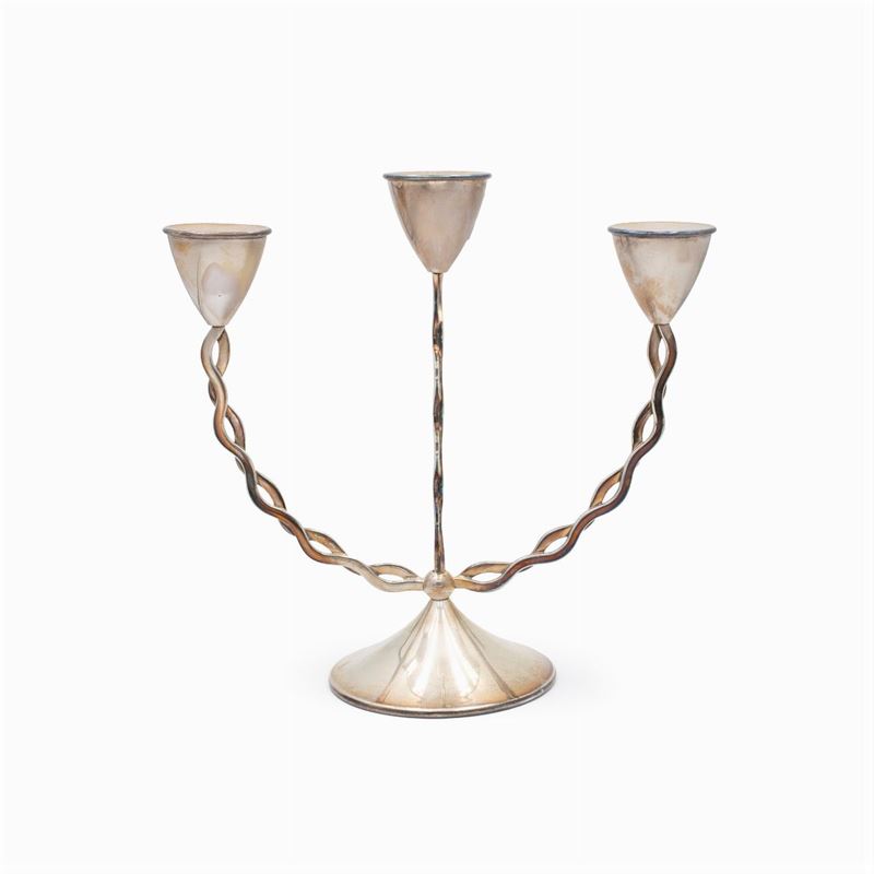 Candelabro in Argento a Tre Luci