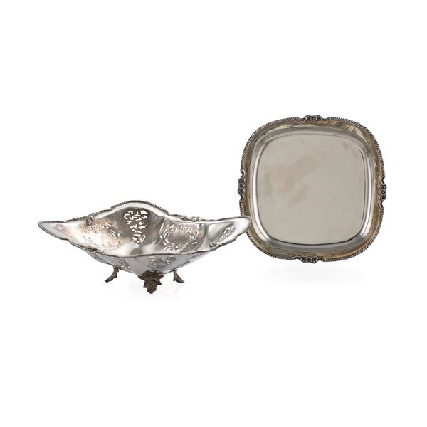 Group of silver metal objects (2)  (20th century)  - Auction Fine Silver and the Art of the Table - Colasanti Casa d'Aste