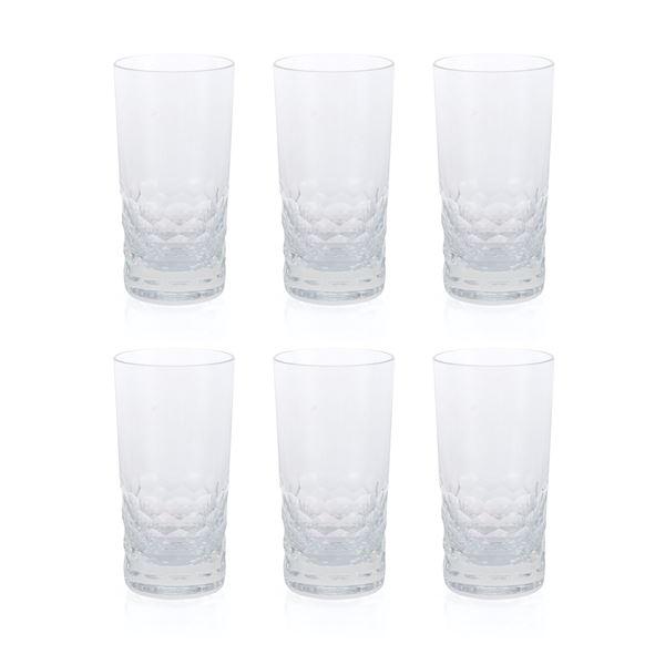 Baccarat, set of tumblers (6)  (France, 1960/70s)  - Auction Fine Silver and the Art of the Table - Colasanti Casa d'Aste