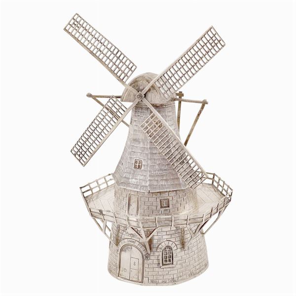 Silver Model of a windmill