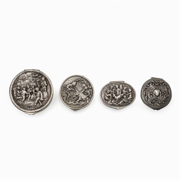 Silver Pill Box Group (4)