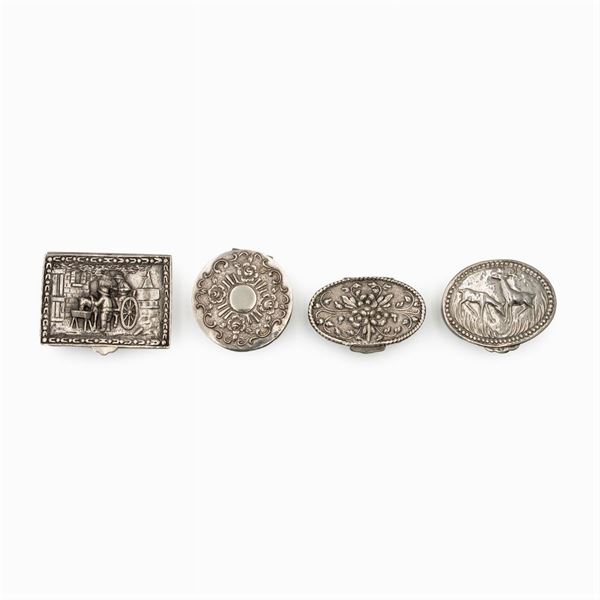 Group of silver boxes (4)