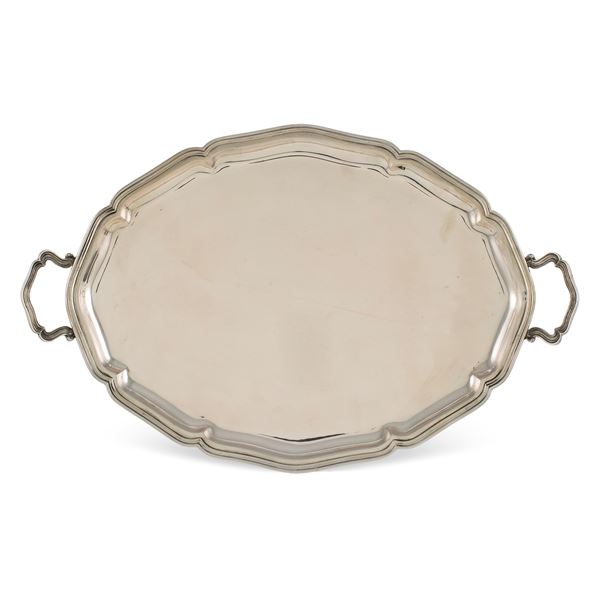 Two-hanled Silver tray  (Italy, 20th century)  - Auction Fine Silver and the Art of the Table - Colasanti Casa d'Aste