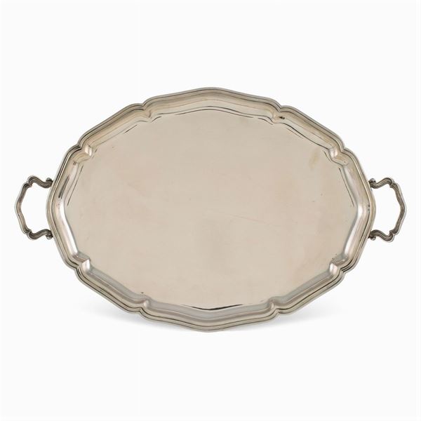 Two-hanled Silver tray