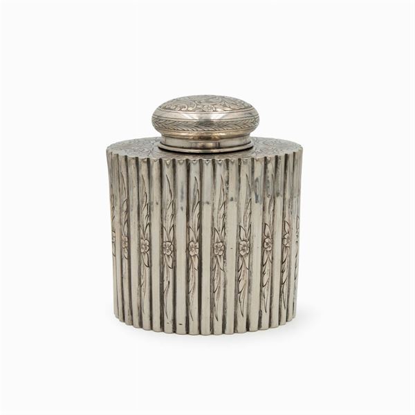 Silver tea box