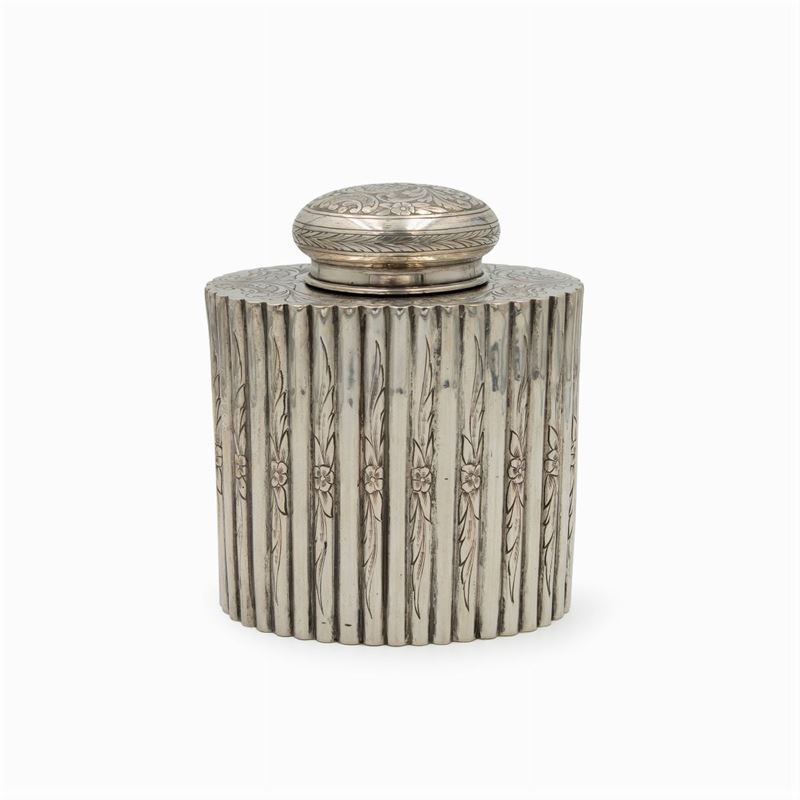 Scatola Porta The in Argento