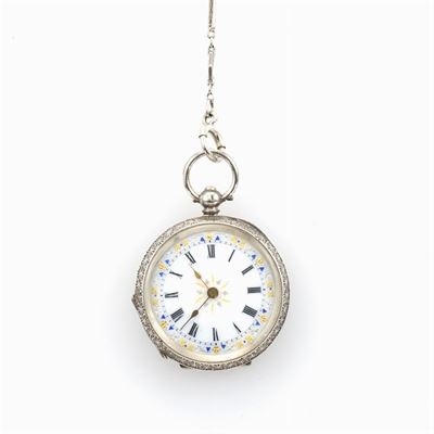 Orologio da Tasca in Argento Doppia Cassa