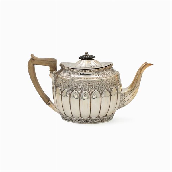 Silver teapot