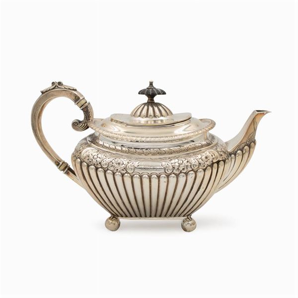 Silver teapot