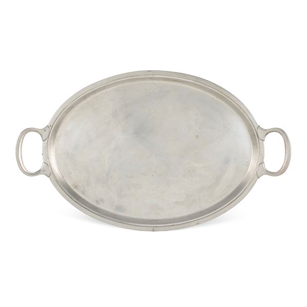 Two handled Silver tray